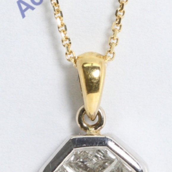 18K Diamond Diamond Pendant (0.8 Ct I Vs2 ) C19000033 - Picture 1 of 2